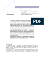 Método de Intervención Constructivista Fenomenológico en Una Clínica de Alta Complejidad