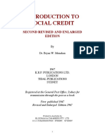 Introduction To Social Credit by DR Bryan W. Monahan Excellent Publication For The Beginner