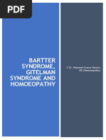 Bartter Syndrome, Gitelman Syndrome and Homoeopathy