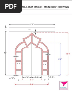 Mallukamaliar Jumma Masjid - Main Door Drawing