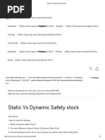 Static Vs Dynamic Safety Stock