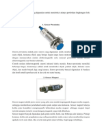 Sensor Adalah Sesuatu Yang Digunakan Untuk Mendeteksi Adanya Perubahan Lingkungan Fisik Atau Kimia