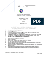 Matematik Tahun 3 Kertas 1 - Bank Soalan Semester 