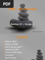 CRM - An Overview: Section H1 - Group 2