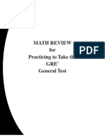 Math Review For Practicing To Take The GRE General Test