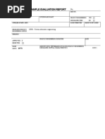 Engineering Sample Evaluation Report