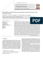 Interpretation of Electrochemical Measurements Made During Micro Scale Abrasion Corrosion