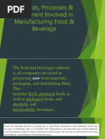 Methods, Processes & Equipment Involved in Manufacturing Food & Beverage