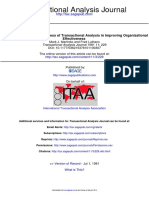 An Analysis of The Effectiveness of Transactional Analysis in Improving Organizational Effectiveness