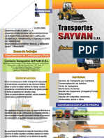 Brochure Transportes Sayvan