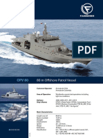 Fassmer 80m Offshore Patrol Vessel Technical Data