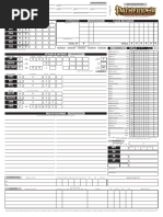 Pathfinder Character Sheet Fillable PDF