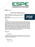 Preparación de Medios de Cultivo, Siembra e Identificación Bacteriana de Bacillus Subtilis y Staphylococcus Aureus.