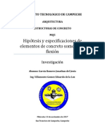 Hipotesis y Especificaciones de Elementos de Concreto Sometido A Flexion