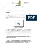 EXP5 The Zener Diode As A Voltage Regulator