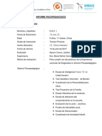 Informe Psicopedagogico