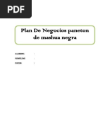 Plan de Negocio de La Panaderia Pasteleria