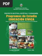 Programa de Estudios de Educación Cívica para III Ciclo y Educación Diversificada