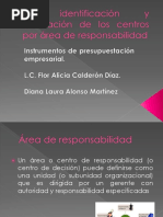 Identificación y Evaluación de Los Centros Por Área de Responsabilidad