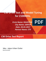 CW Drive Test and Model Tuning Report