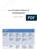 Rubrica para Evaluar La Autobiografía