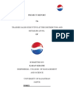 Project Report On Pepsi