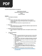 Compound Machines Lesson Plan