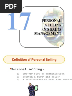 Personal Selling and Sales Management: Hapter