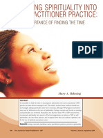 Integrating Spirituality Into Nurse Practitioner Practice:: The Importance of Finding The Time