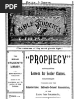 "Prophecy": Lessons For Senior Classes