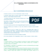 Responsabilidad de La Enfermeria Sobre Los Determinantes Sociales