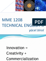 MME 1208 Technical English-Ii: Yücel Birol