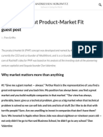 12 Things About Product-Market Fit - Andreessen Horowitz