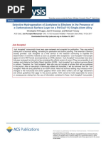 Selective Hydrogenation of Acetylene To Ethylene in The Presence of A Carbonaceous Surface Layer On A Pd/Cu (111) Single-Atom Alloy