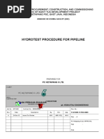 Hydrotest Procedure For Pipeline