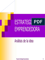 Análisis de La Idea - Estrategia Emprendedora PDF