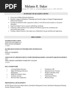 Melanie R Baker Resume