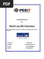 Bharti Axa Life Insurance: Internship Report ON