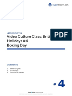 Video Culture Class: British Holidays #4 Boxing Day: Lesson Notes