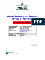 Vehicle Recovery Retention Policy Procedure 2013-06-18