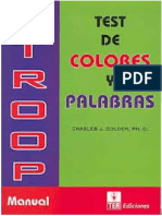 Test de Stroop Manual COMPLETO PDF