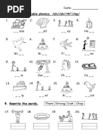 A. Fill in The Suitable Phonics. /CH//SH//TH //NG/: Date