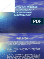 Inspeccion Del Trabajo Caracteristicas y Procedimiento Administrativo Sancionador