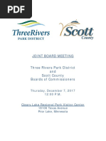 Joint Board Meeting Three Rivers Park District and Scott County Boards of Commissioners