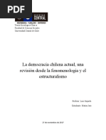 La Democracia Chilena Actual, Una Revisión Desde La Fenomenología y El Estructuralismo