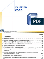 Procesare de Text in MS Word PDF