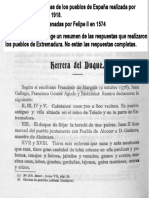 HERRERA DEL DUQUE en Las Relaciones Topográficas de Los Pueblos de España, Hechas Por Orden de Felipe II en 1574