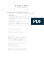 Question Paper For JTO Phase-I Data Communication: Fill in The Blanks/ Short Answer questions/True/False Type