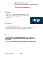 Designationdesaciers PDF