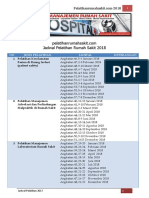 Jadwal Pelatihan Rumah Sakit 2018